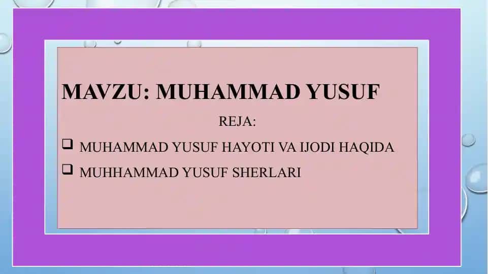 Muhammad Yusuf