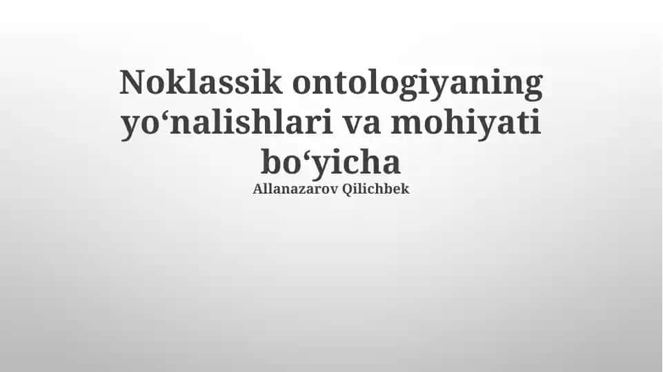 Ma'lumot ontologiyasi