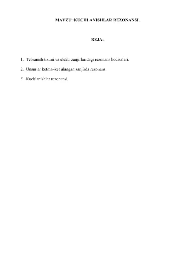 Kuchlanishlar rezonansi
