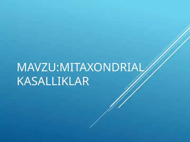 Mitokondriyal Kasalliklar