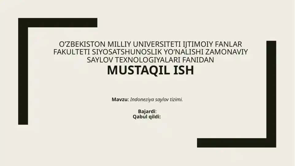 Indoneziya saylov tizimi