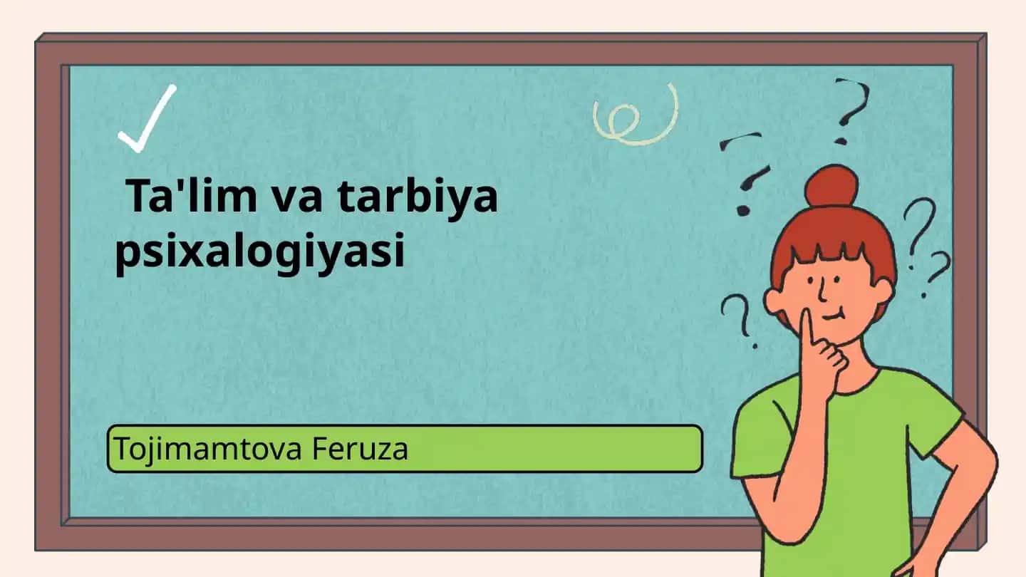 Ta'lim va Tarbiya Psixologiyasi kitobi
