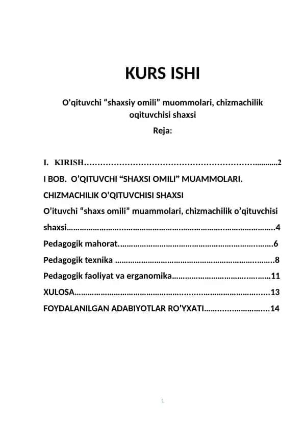 Chizmachilik o‘qitish metodikasi