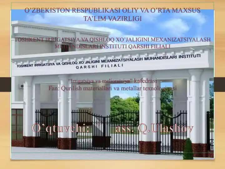 Mineral bog‘lovchi moddalar va qurilish materiallari