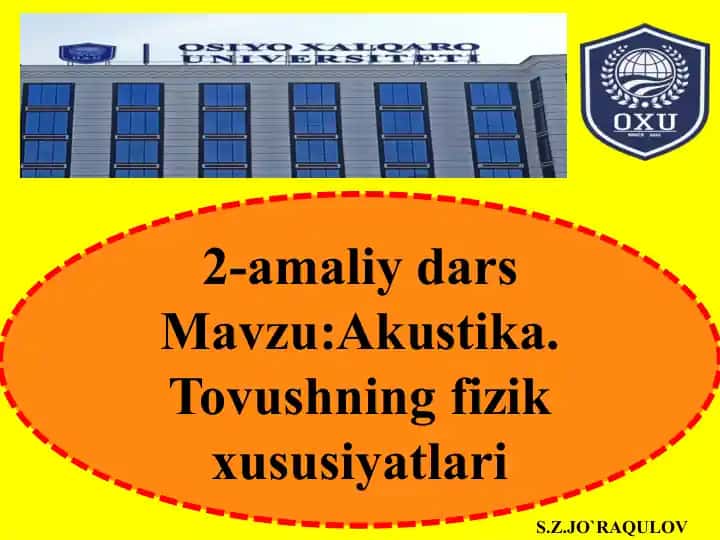 Tovushning fizik xususiyatlari