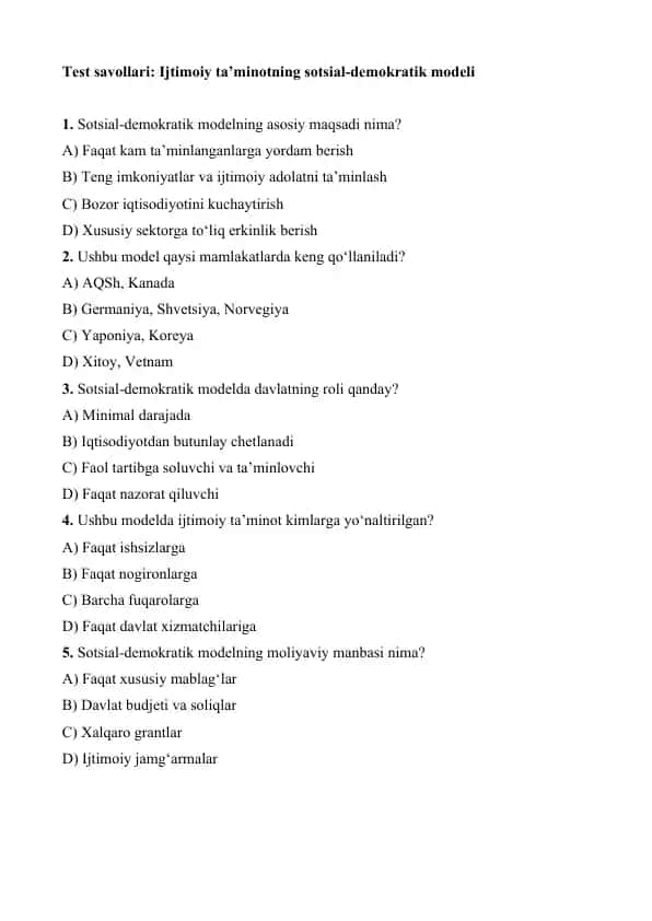 Sotsial-demokratik model