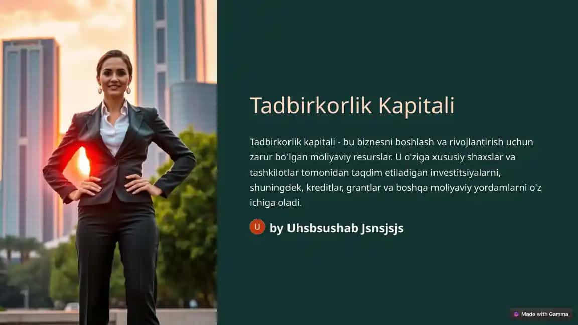 Tadbirkorlik Kapitali