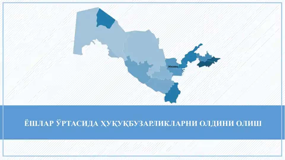 ЁШЛАР ЎРТАСИДА ҲУҚУҚБУЗАРЛИКЛАРни ОЛДИНИ ОЛИШ