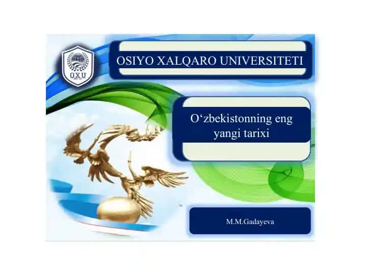 O‘zbekistonning eng yangi tarixi