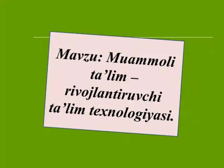 Muammoli ta'lim