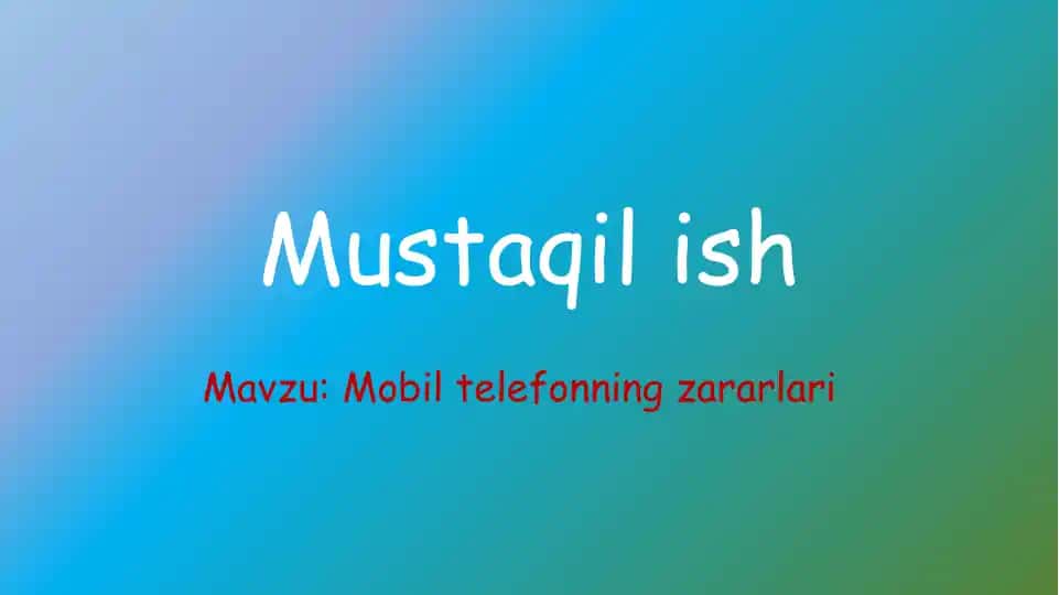 Mustaqilish