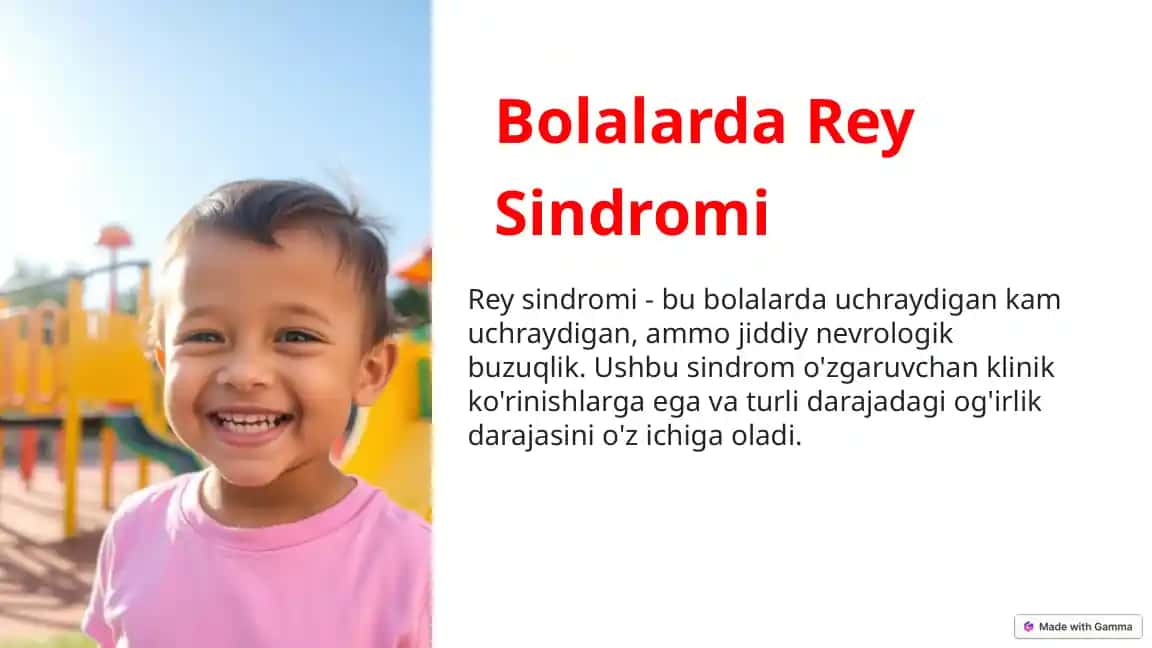 Bolalarda Rey Sindromi