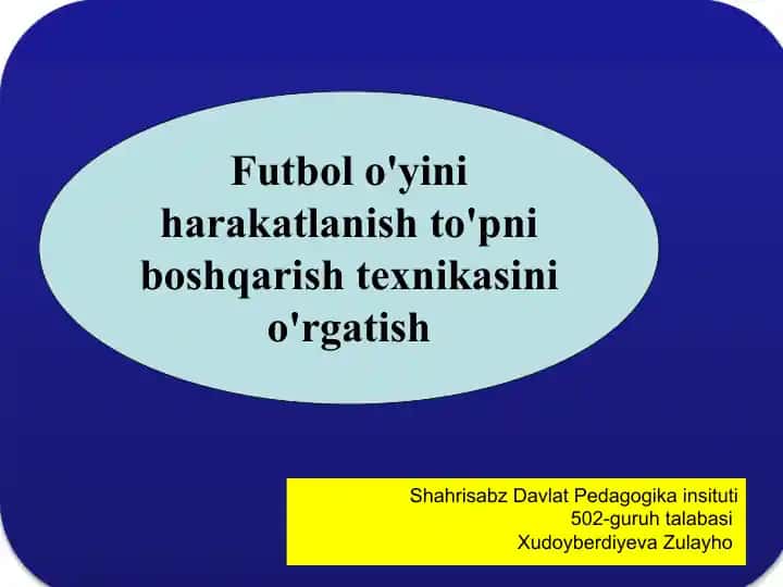 Zamonaviy futbol tavsifi, texnikasi va taktikasi