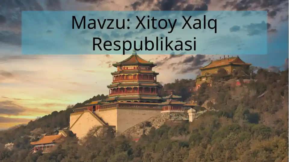 Xitoy Xalq Respublikasi