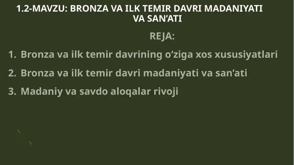 Bronza va ilk temir davri