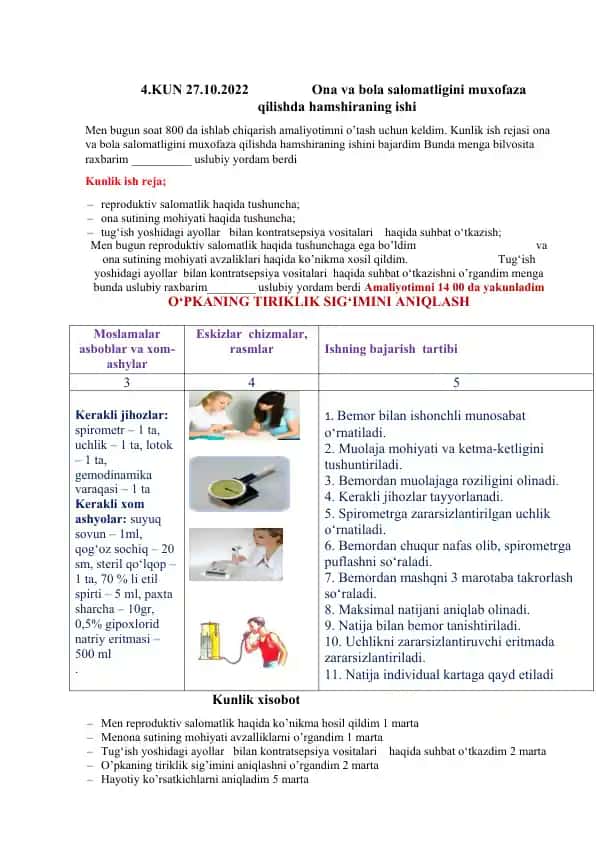 Ona va bola salomatligini muxofaza qilishda