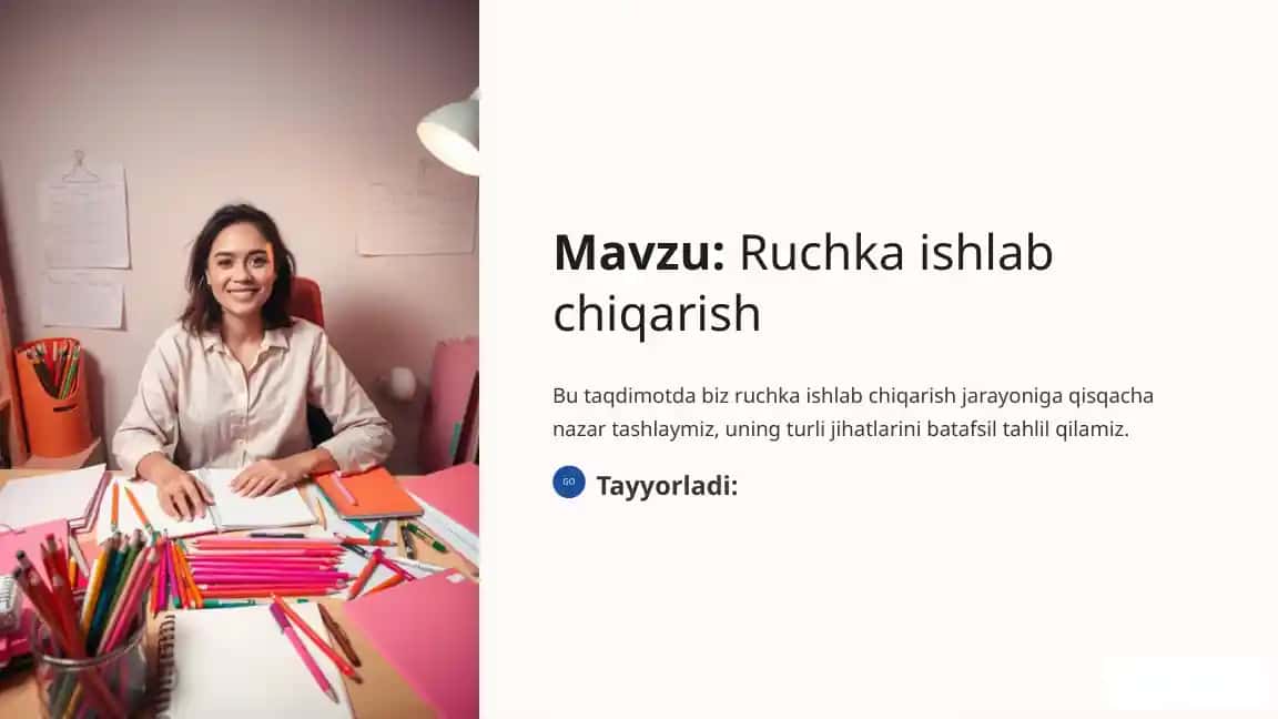 Ruchka ishlab chiqarish