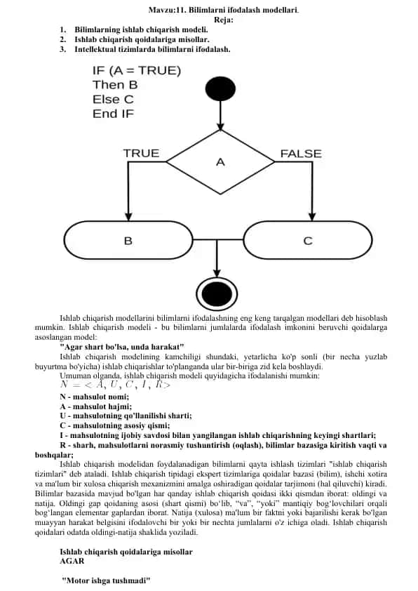Bilimlarni ifodalash modellari