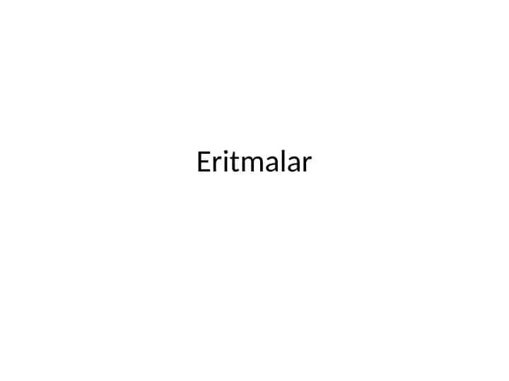 Eritmalar