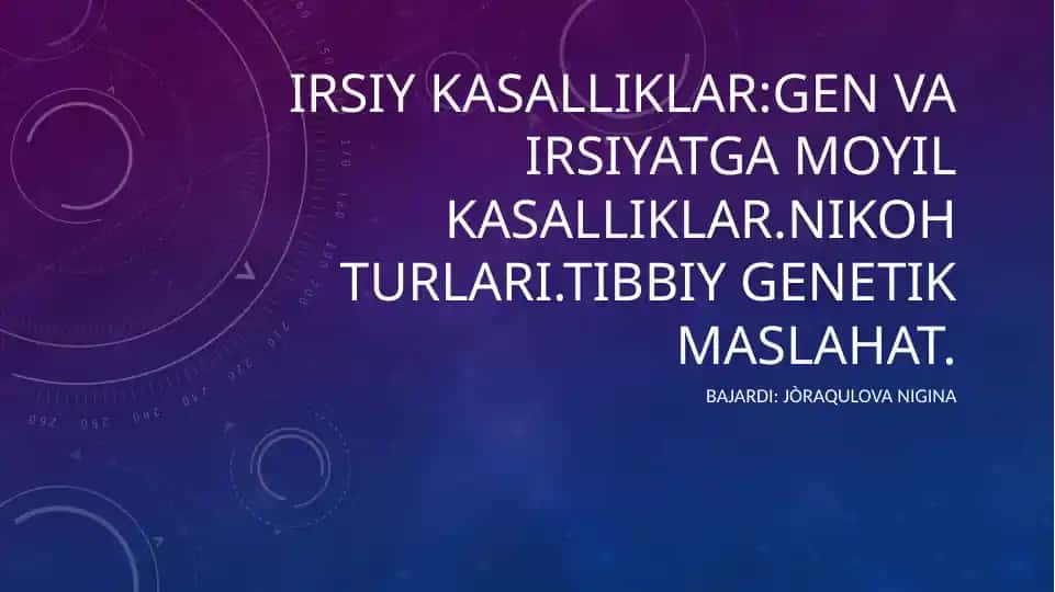 Irsiy kasalliklar