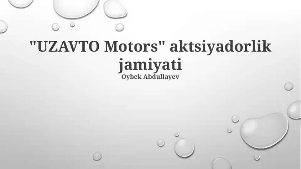 "Ўзавто моторс"