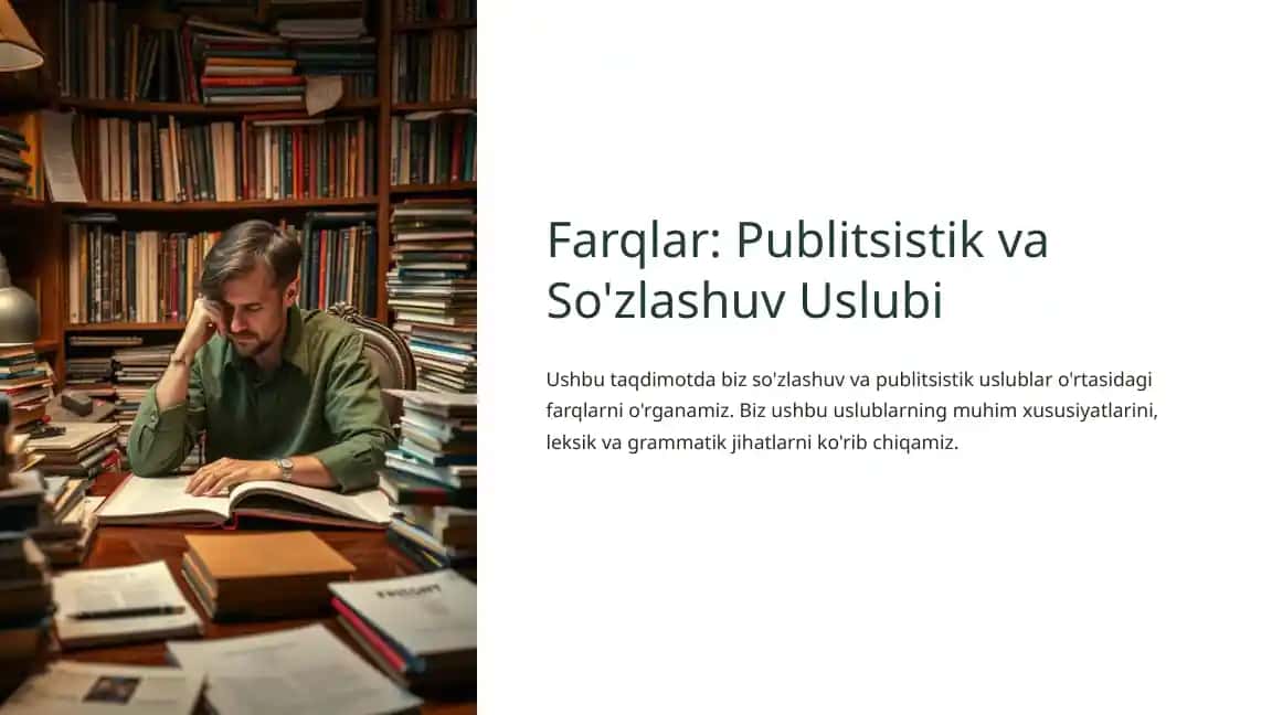 Publitsistik va So'zlashuv Uslubi