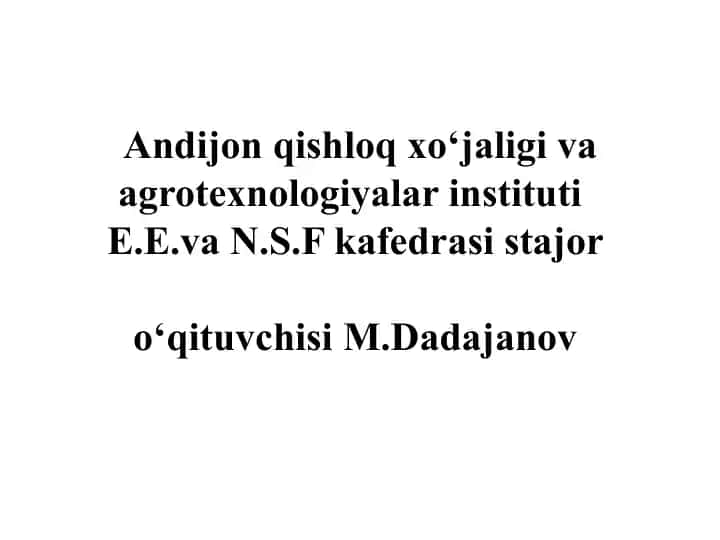 AVTOMATLASHTIRISHNING TEXNIK VOSITALARI VA RAQAMLI AVTOMATIKA