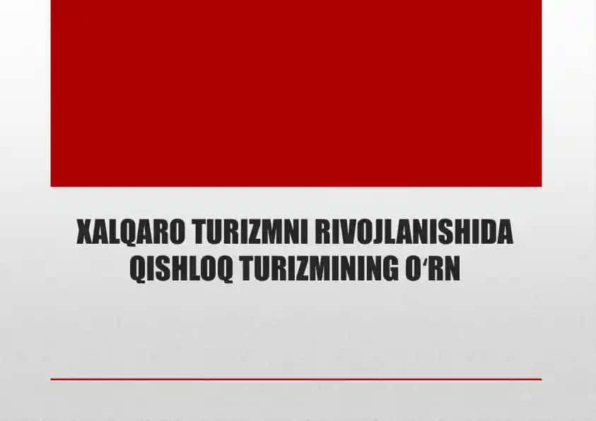 Agroturizm tushunchasi va turlari