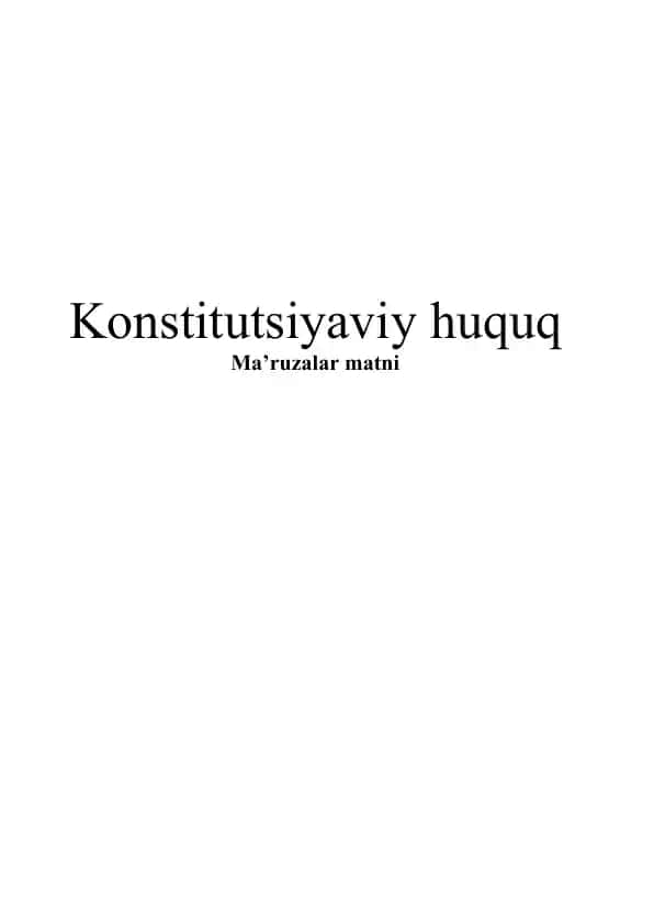 Konstitutsiyaviy Huquq