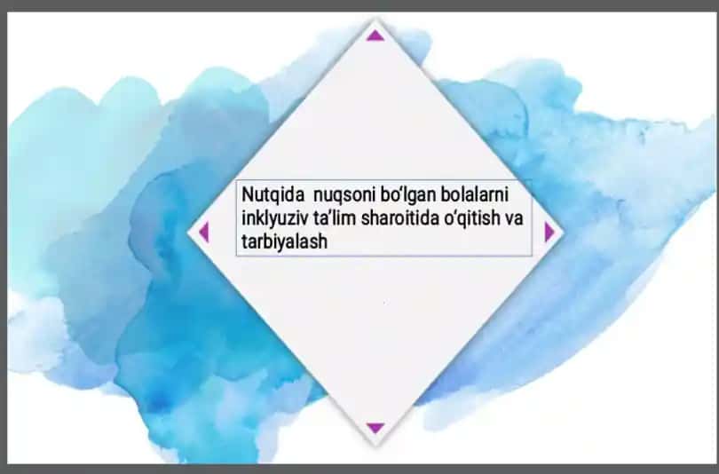Inklyuziv ta'lim va tarbiyalash