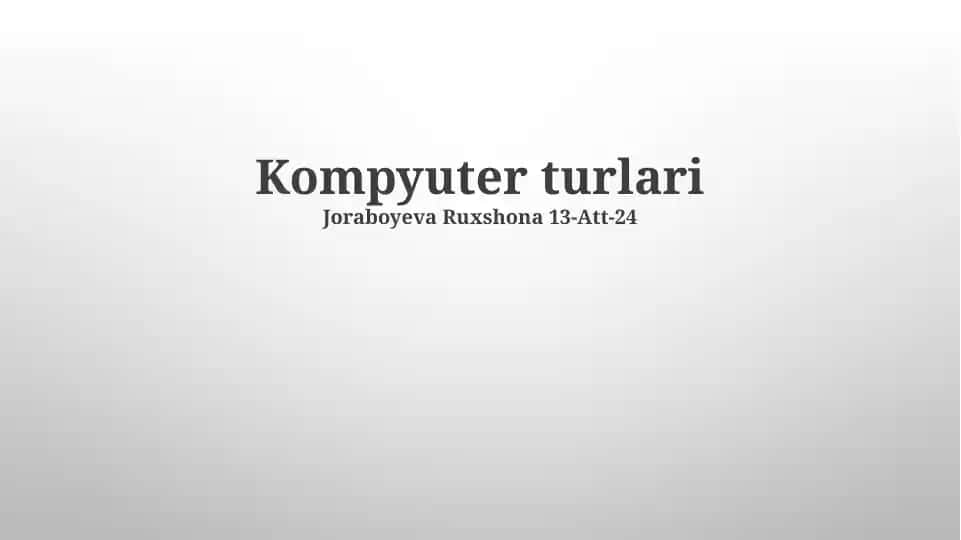Hibrid Kompyuterlar