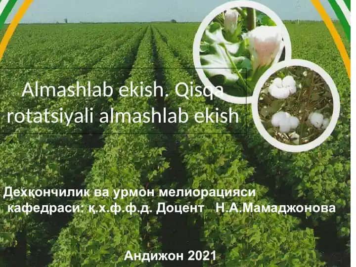 Almashlab ekish. Qisqa rotatsiyali almashlab ekish
