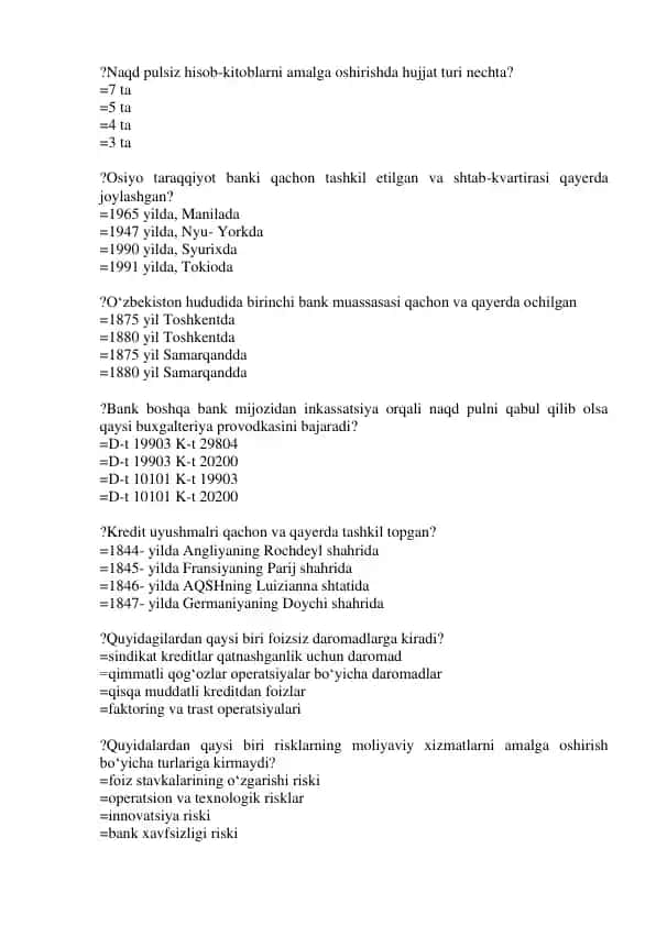 Naqd pulsiz hisob-kitoblarni amalga oshirish