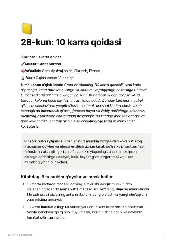10 karra qoidasi