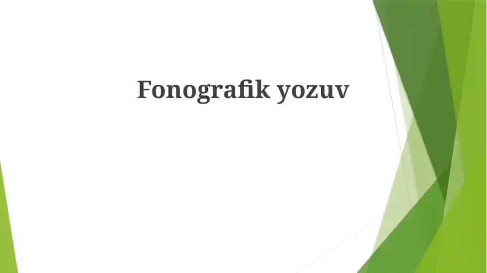 Fonografik yozuv
