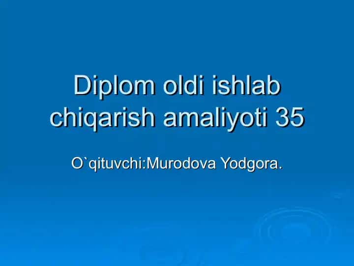 Moliyaviy natijalar to`g`risidagi hisobotni tuzish va to`ldirish bilan tanishish
