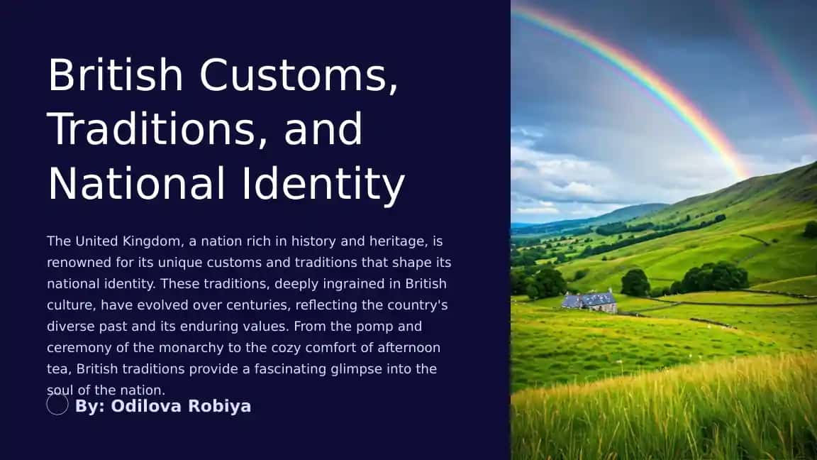 British Customs, Traditions, and National Identity