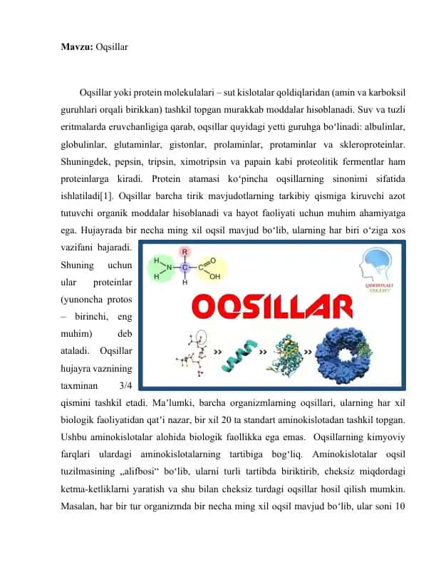 Oqsillar