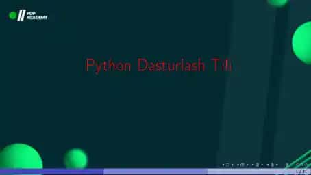 Python Dasturlash Tili