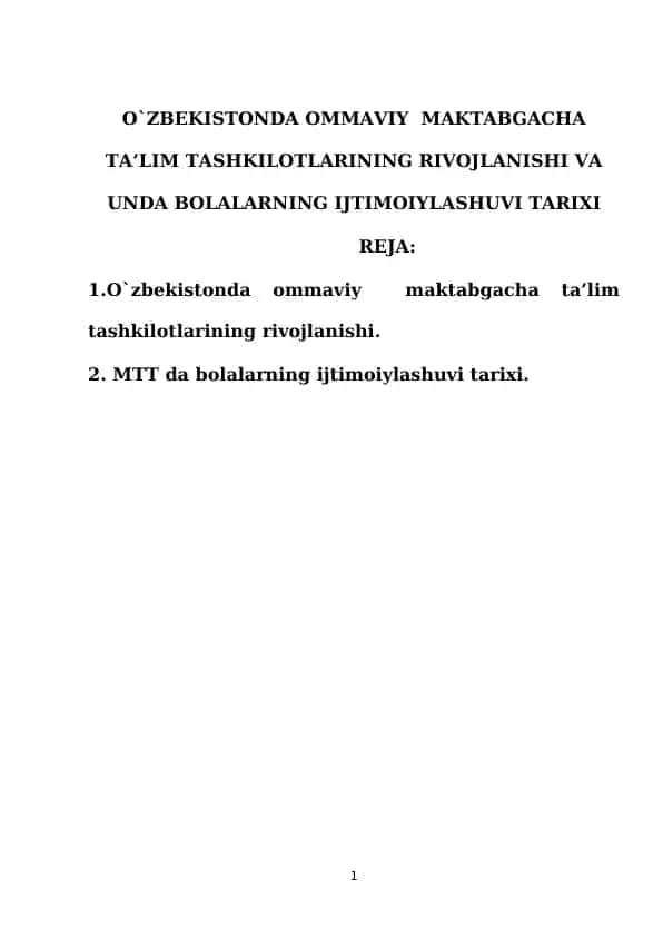 Maktabgacha Pedagogika