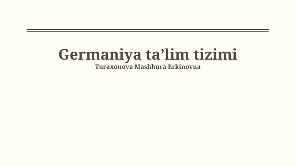 Germaniya taʼlim tizimi