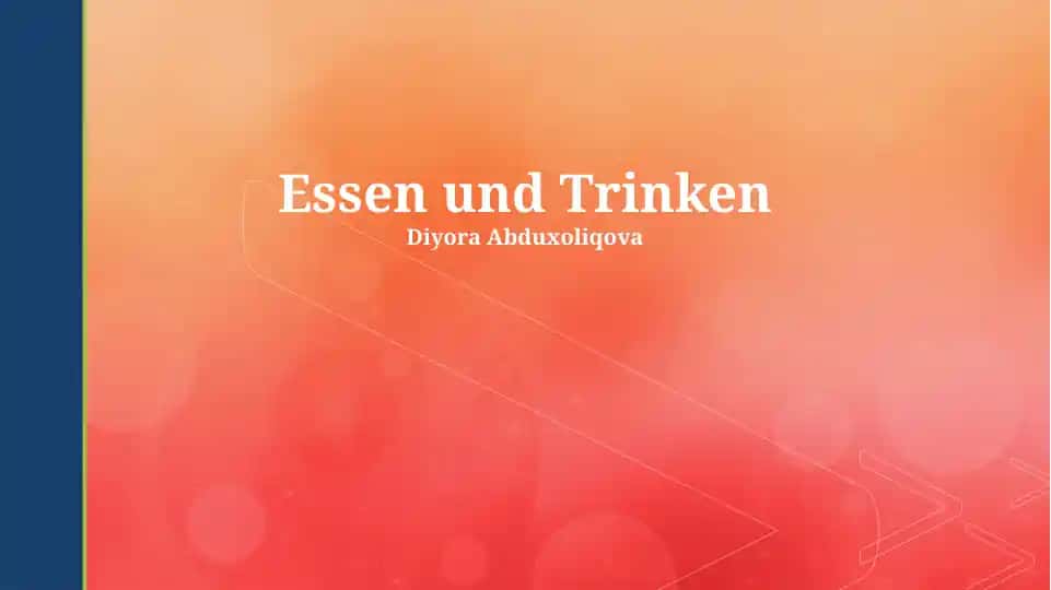 Einführung in die deutsche Küche