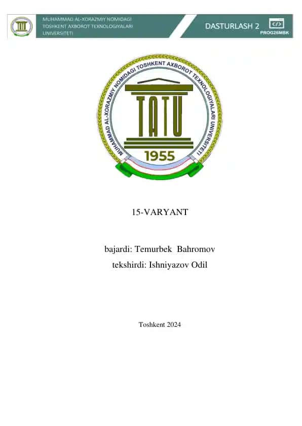 Massiv yaratish va operatsiyalar