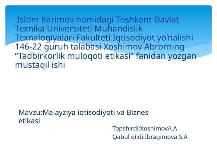 Tadbirkorlik muloqotlari etikasi