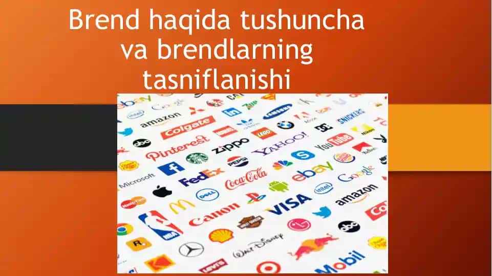 Brend haqida tushuncha va brendlarning tasniflanishi
