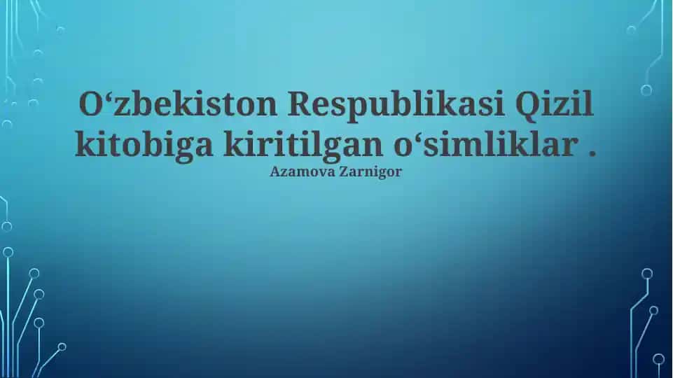 Oʻzbekiston Respublikasi Qizil Kitobiga kiritilgan oʻsimliklar