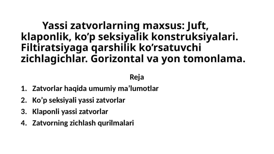 Yassi zatvorlar
