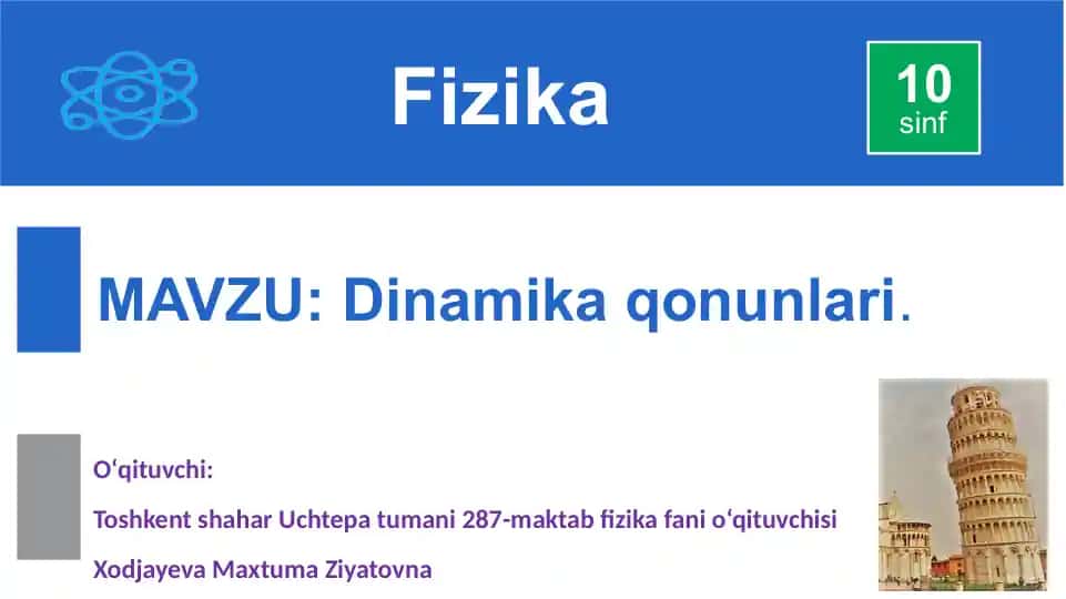Dinamika qonunlari