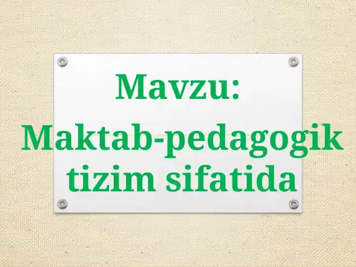 Pedagogik boshqarishning prinsiplari va vazifalari