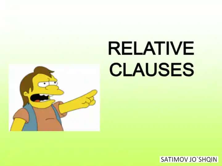 RELATIVE CLAUSES